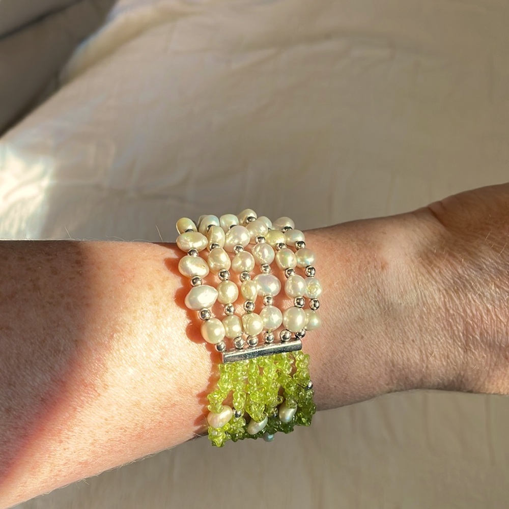 925 Silver Seed Pearl Bracelet